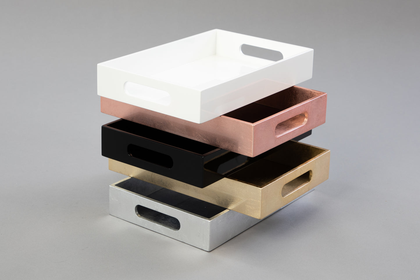 Small Rectangular White Gloss Tray - TrayBonne