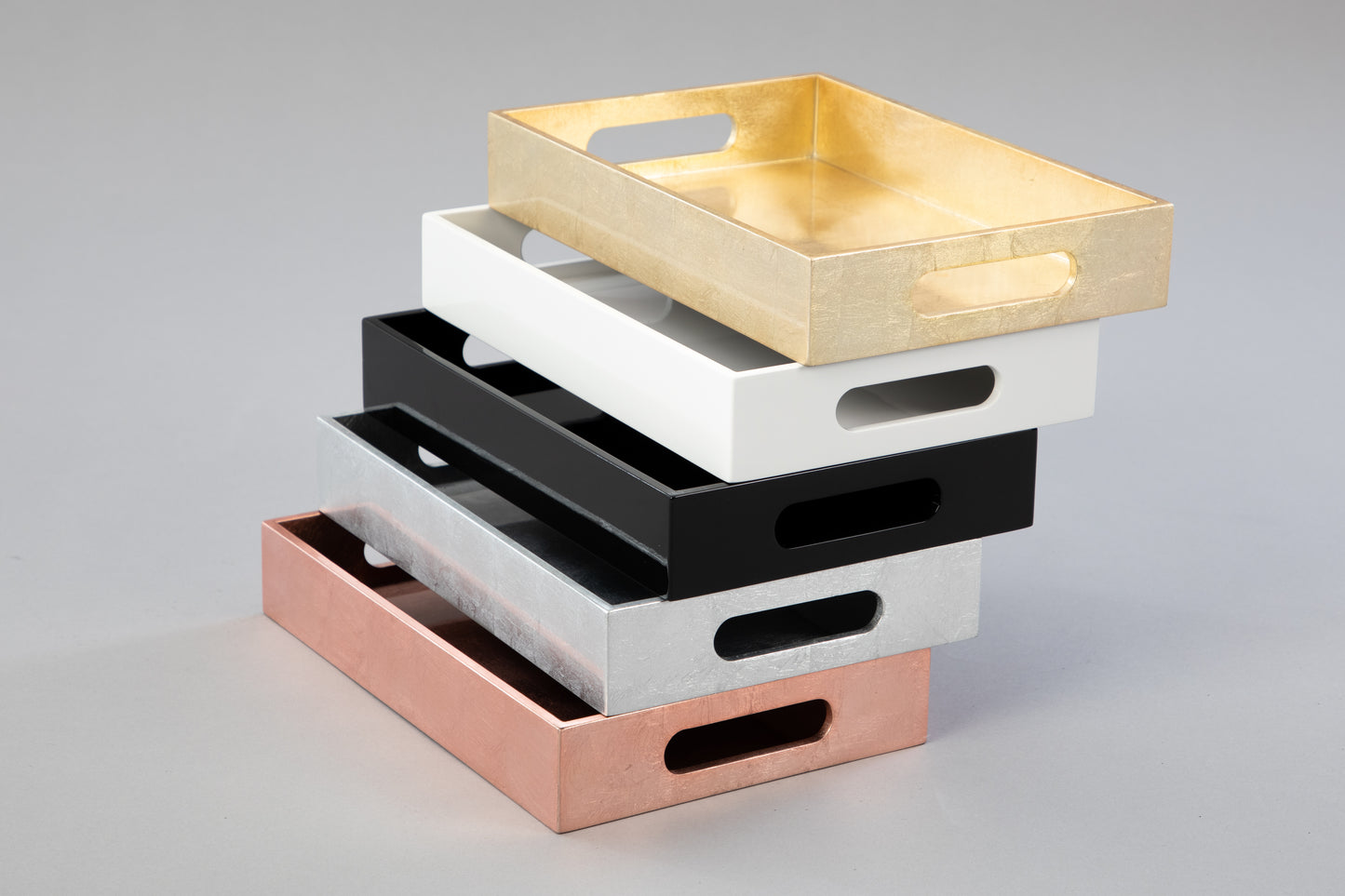 Small Rectangular Gold Lacquered Tray - TrayBonne