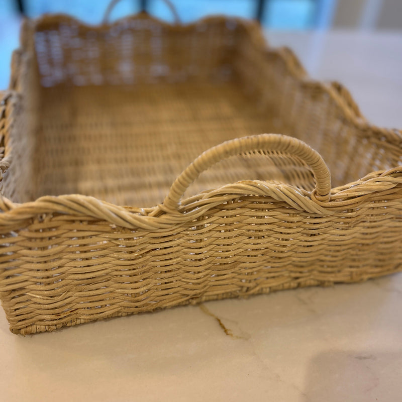 Handmade Large Wicker Tray