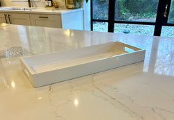 Long Rectangular White Gloss Tray