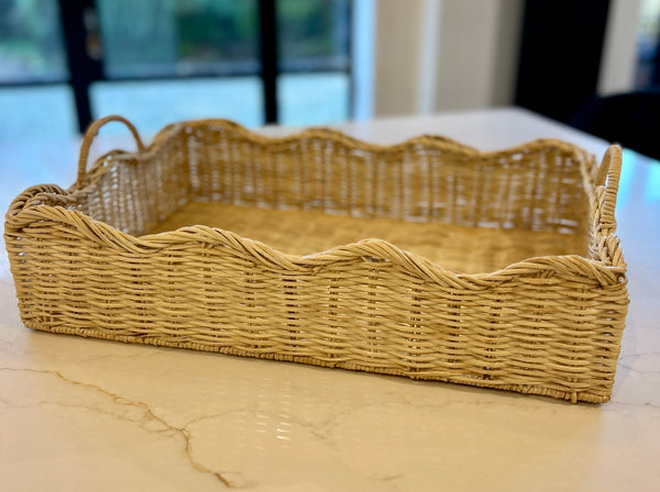 Handmade Large Wicker Tray