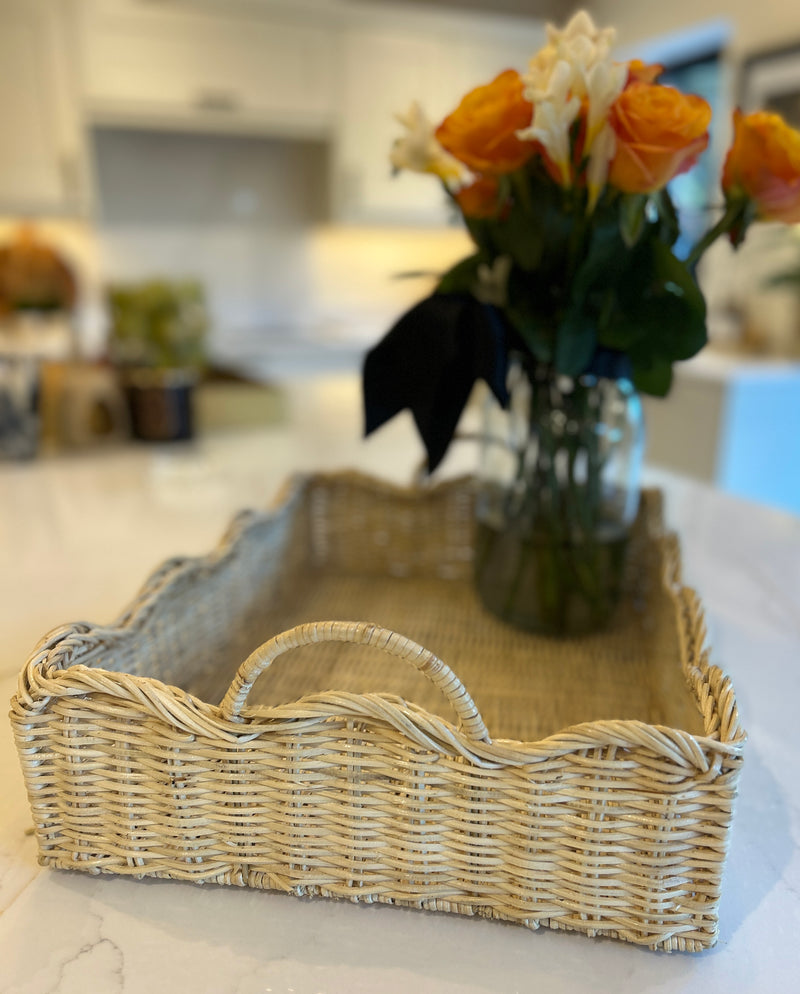 Handmade Large Wicker Tray