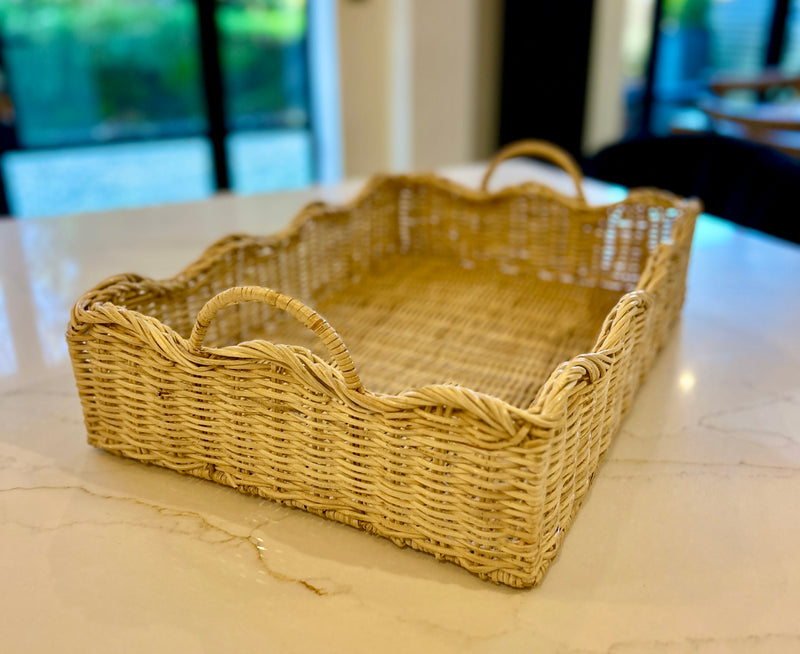 Handmade Large Wicker Tray