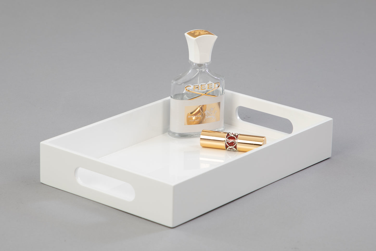 Small Rectangular White Gloss Tray