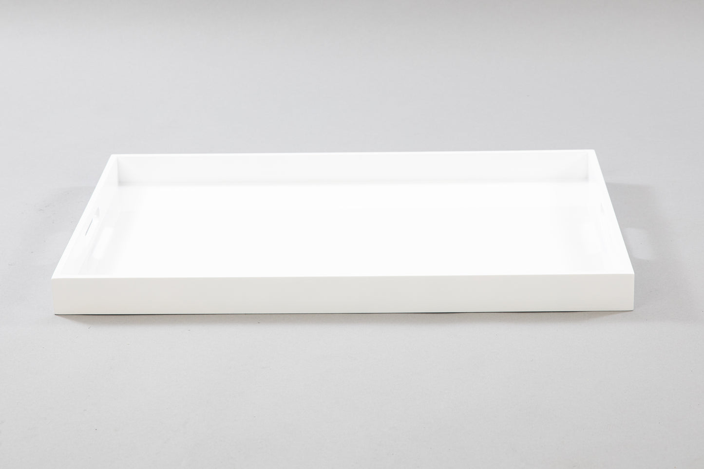 Large Rectangular White Gloss Tray