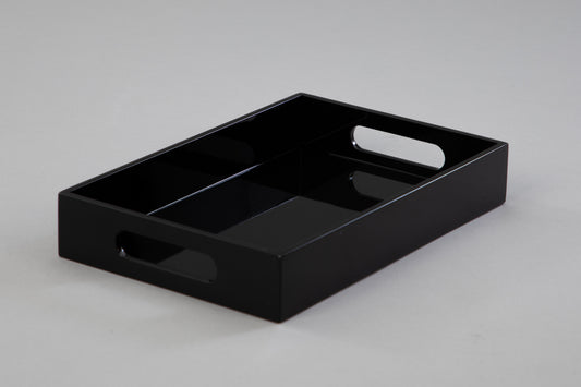 Small Rectangular Black Gloss Tray