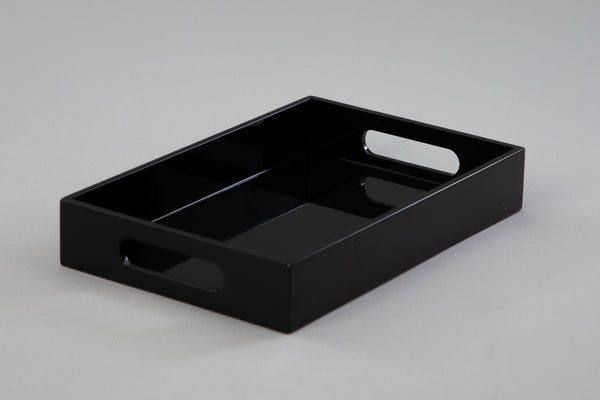 Small Rectangular Black Gloss Lacquered Tray