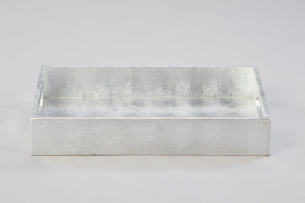 Small Rectangular Silver Lacquered Tray