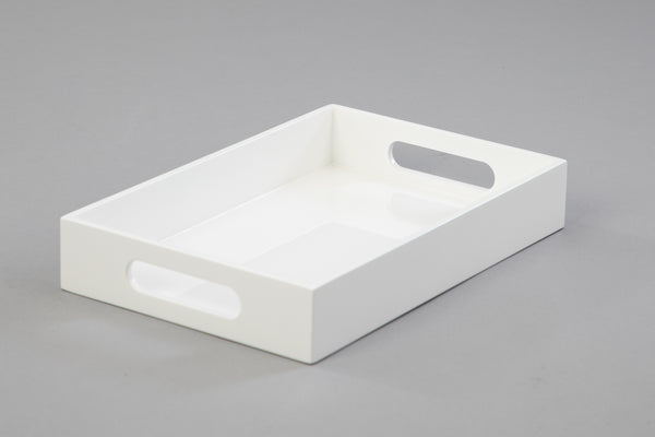 Small Rectangular White Gloss Tray