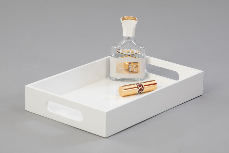 Small Rectangular White Gloss Tray