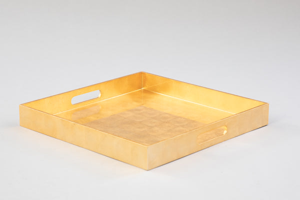 Square Champagne Gold Lacquered Tray