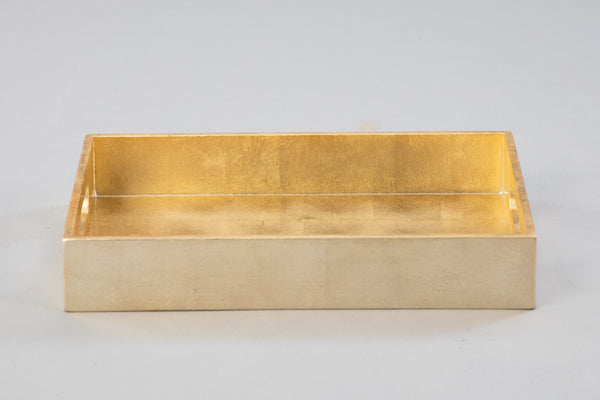 Small Rectangular Champagne Gold Lacquered Tray