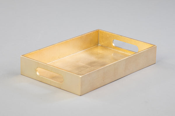 Small Rectangular Champagne Gold Lacquered Tray