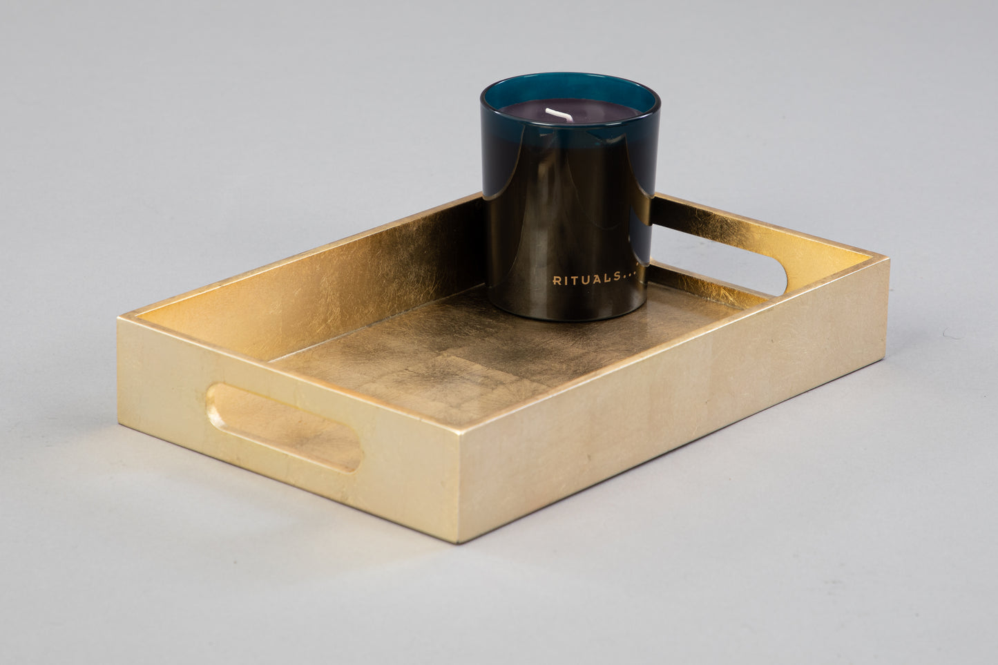 Small Rectangular Gold Lacquered Tray