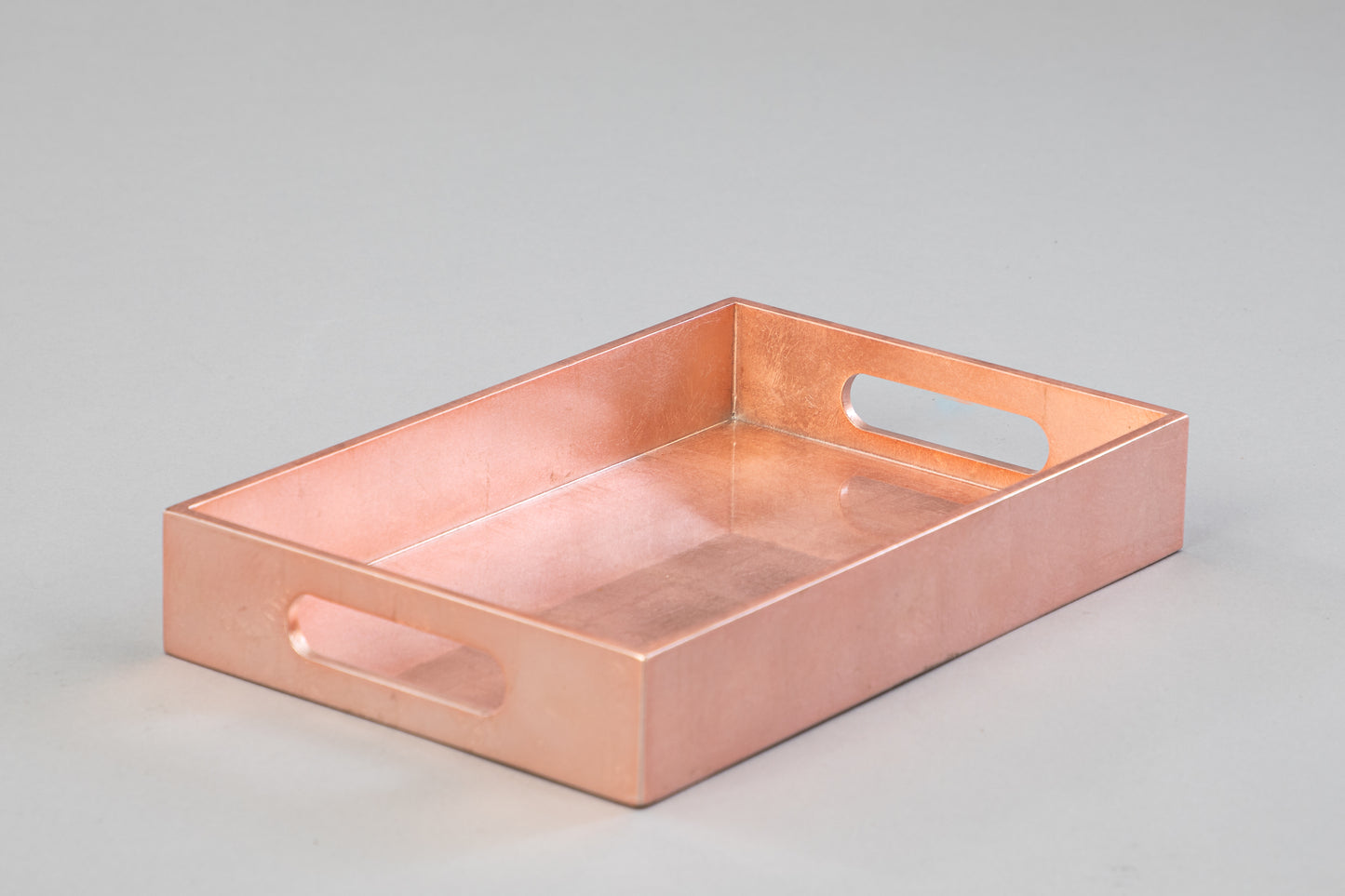 Small Rectangular Rose Pink Lacquered Tray