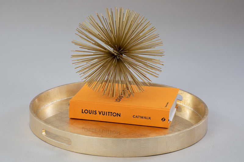 Large Gold Lacquered Circular Tray