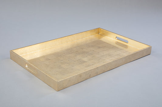 Large Rectangular Gold Lacquered Tray