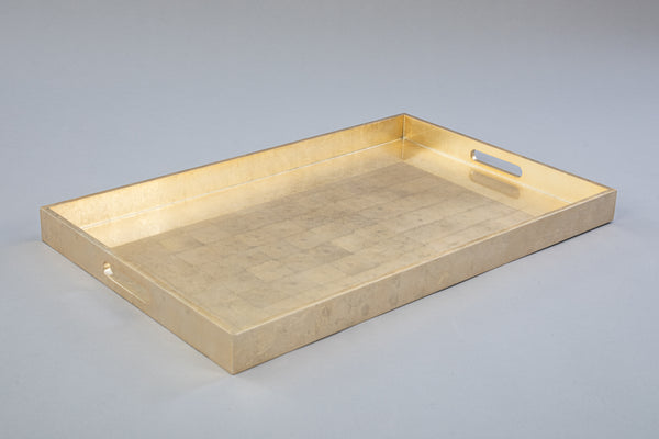 Large Rectangular Gold Lacquered Tray
