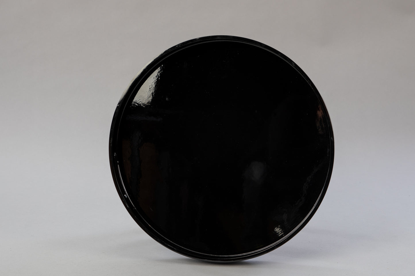 Large Circular Black Gloss Tray