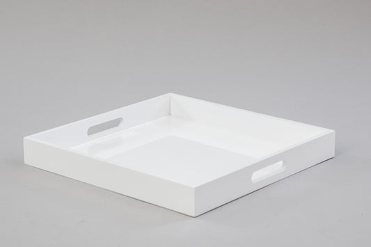 Square White Gloss Tray