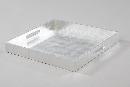 Square Silver Lacquered Tray