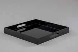 Square All Black Gloss Tray