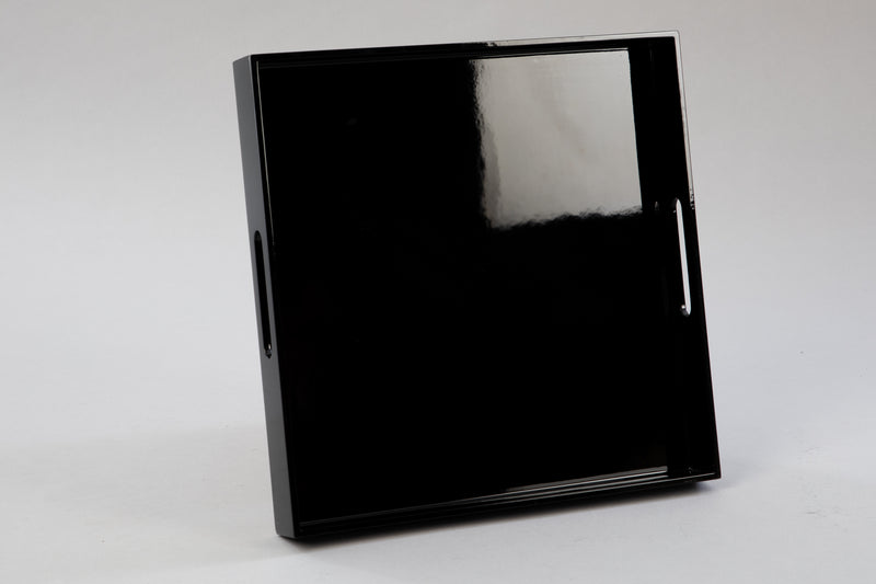 Square All Black Gloss Tray