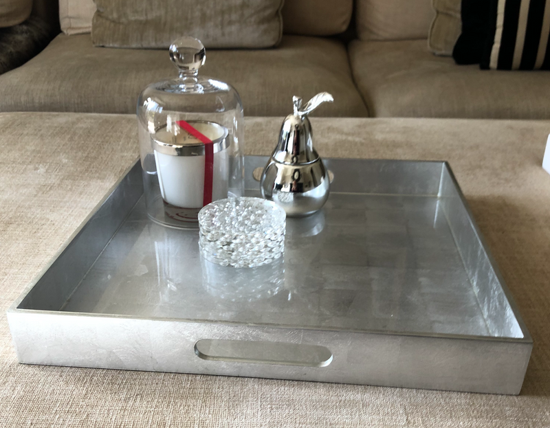 Square Silver Lacquered Tray TrayBonne
