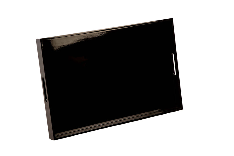 Large Rectangular Black Gloss Tray