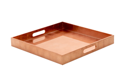 Square Rose Gold Lacquered Tray