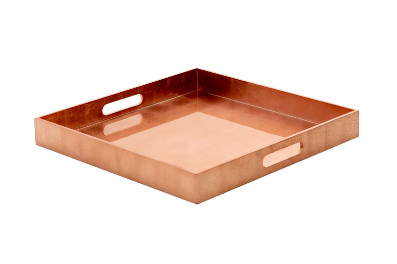 Square Rose Gold Lacquered Tray