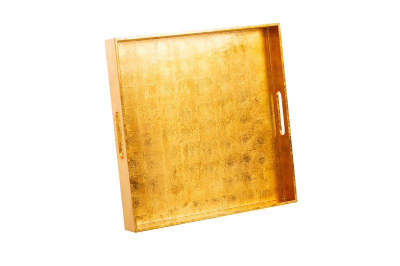 Square Champagne Gold Lacquered Tray