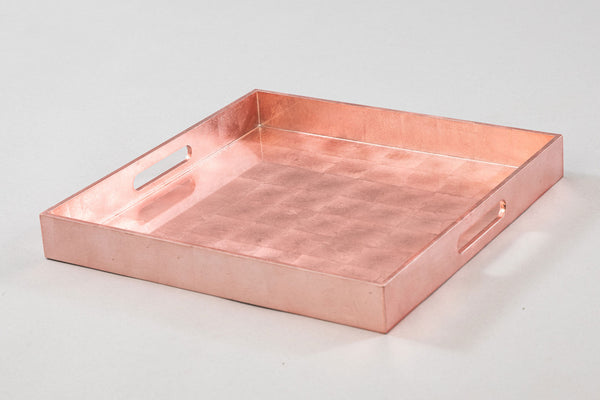 Square Rose Gold Lacquered Tray