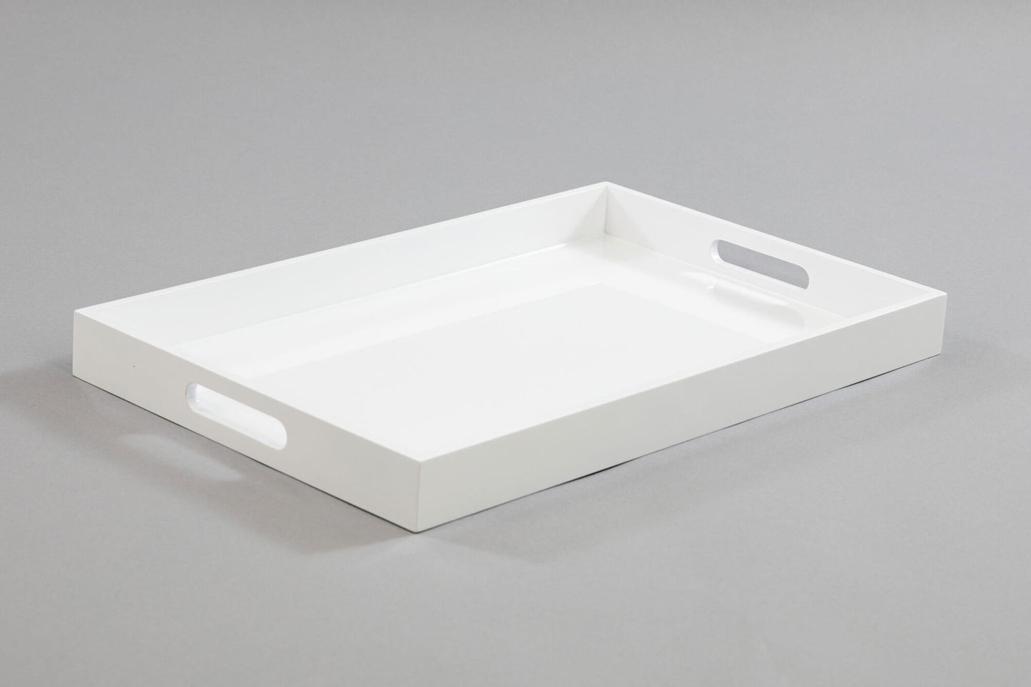 Large Rectangular White Gloss Tray