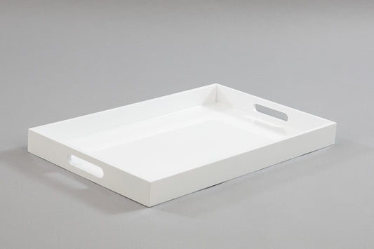 Medium Rectangular White Gloss Tray